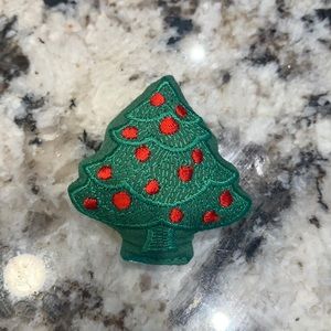 Fabric Christmas tree pillow brooch pin